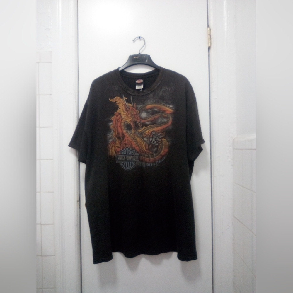 Y2K Harley Davidson Smoky Mountain Dragons Tshirt Sz 2XLarge